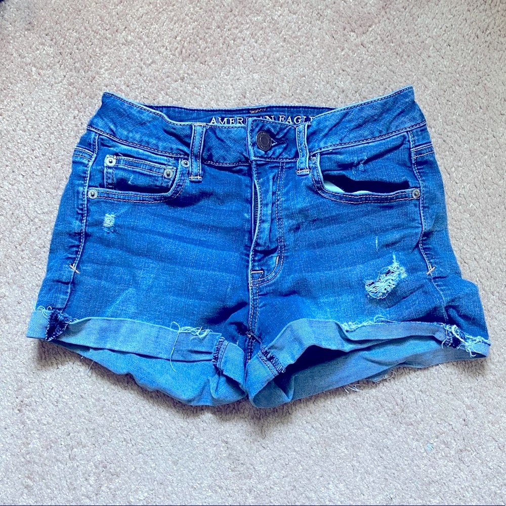 Super stretch jean shorts